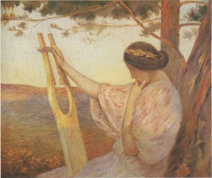 Henri-Martin-xx-Lady-with-Lyre-by-Pine-trees (1)